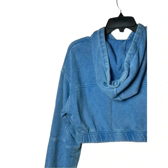 1687. URBAN OUTFITTERS CROPPED FULL ZIP JACKET WITH HOOD AND DRAWSTRING SIZE XSM - Picture 8 of 9